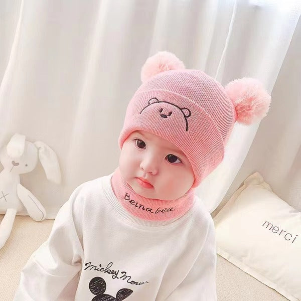 0–36 Months Little Bear Set Pink with Scarf