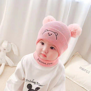 0–36 Months Little Bear Set Pink with Scarf