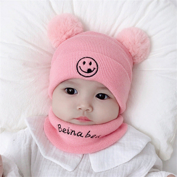 0–36 Months Smiley Face Pink+ Scarf
