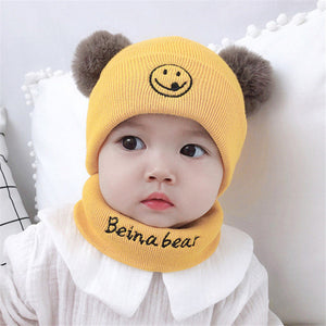 0–36 Months Smiley Face yellow+ Scarf