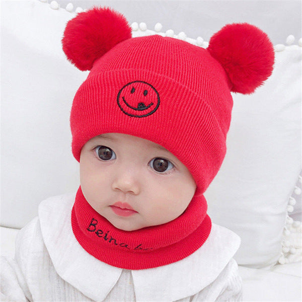 0–36 Months Smiley Face Red + Scarf