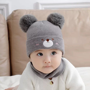 0–36 Months New Bear Hat Gray